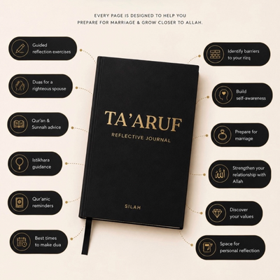 Ta'aruf conversation cards and red and green flag guide from the Muslim Marriage Prep Kit